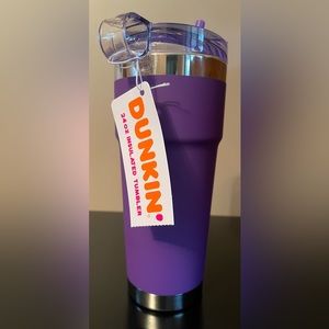 “DUNKIN” 24 oz. Insulated Stainless Travel Tumbler PURPLE. NWT